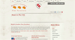 Desktop Screenshot of maplesleather.com