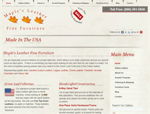 Tablet Screenshot of maplesleather.com